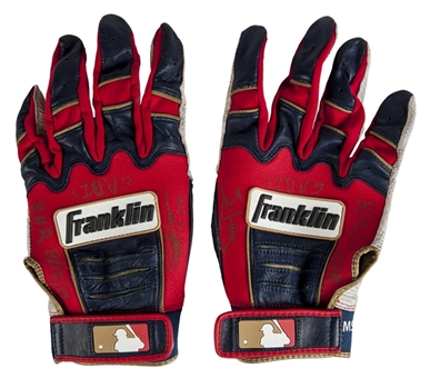 2015 Miguel Sano Game Used and Signed Batting Gloves From 2 HR Game 8/12/15 (Sano & JSA LOAs)
